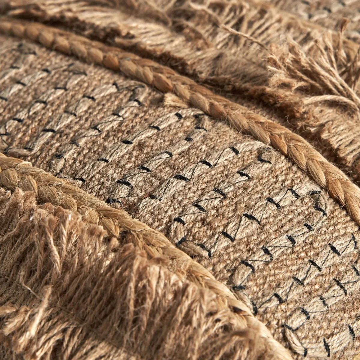 Cojín de yute con acabado kilim Elgin - Imagen 5