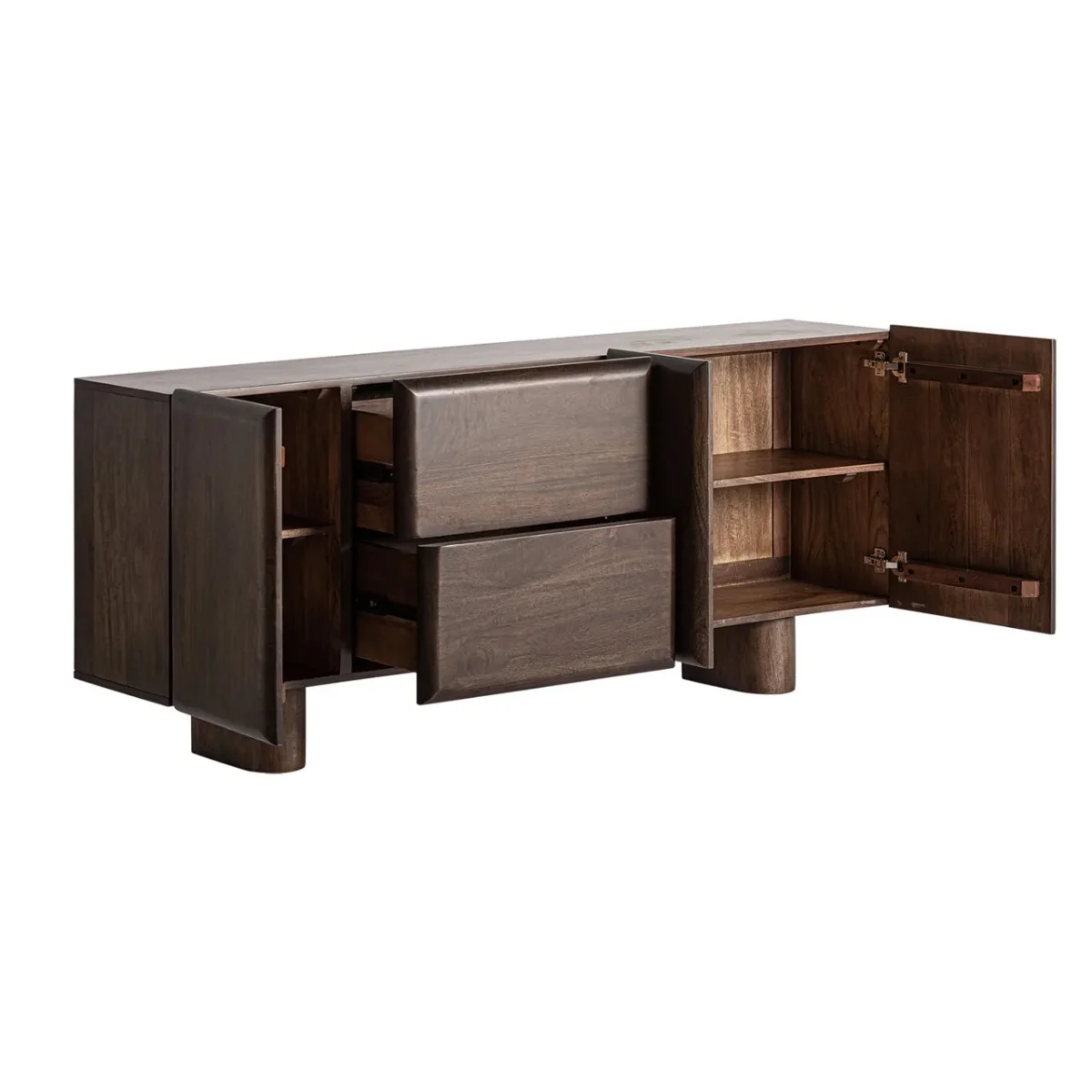 Aparador de madera de mango 180x40x77 cm Craigh - Imagen 3