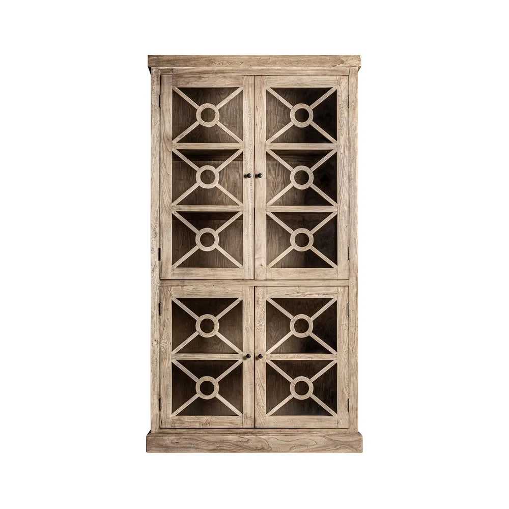 Vitrina Gubin de madera de olmo