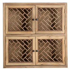 Vitrina modular Melnik de madera de olmo