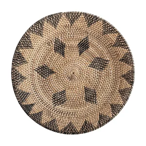 Plato decorativo de estilo boho de ratán