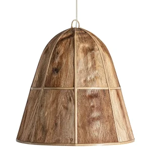 Lámpara de techo de madera de coco