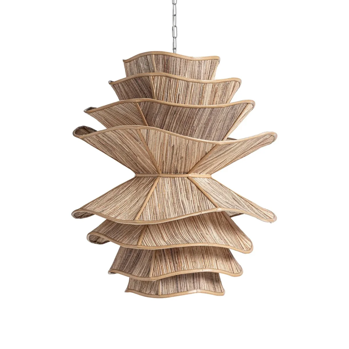 Lámpara de colgar de madera de coco Thenny 57×67 cm