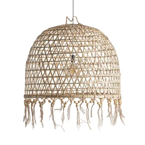 Lámpara de colgar estilo boho de bambú