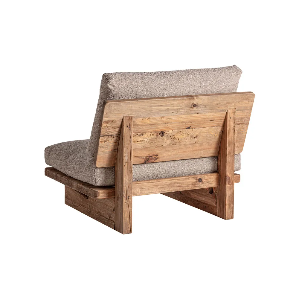 Sillón de madera de pino reciclado Givry - Imagen 6