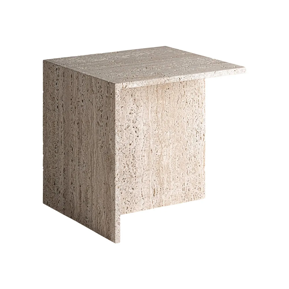 Mesa auxiliar de travertino 50×50 cm Theuville