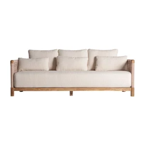 SOFÁ exterior teca y cuerda 240 cm TRENA