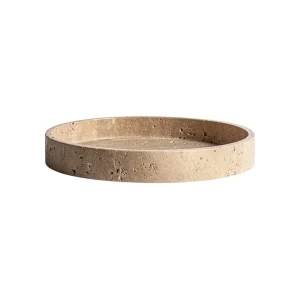 Bandeja de mármol beige Tetbury 32 cm