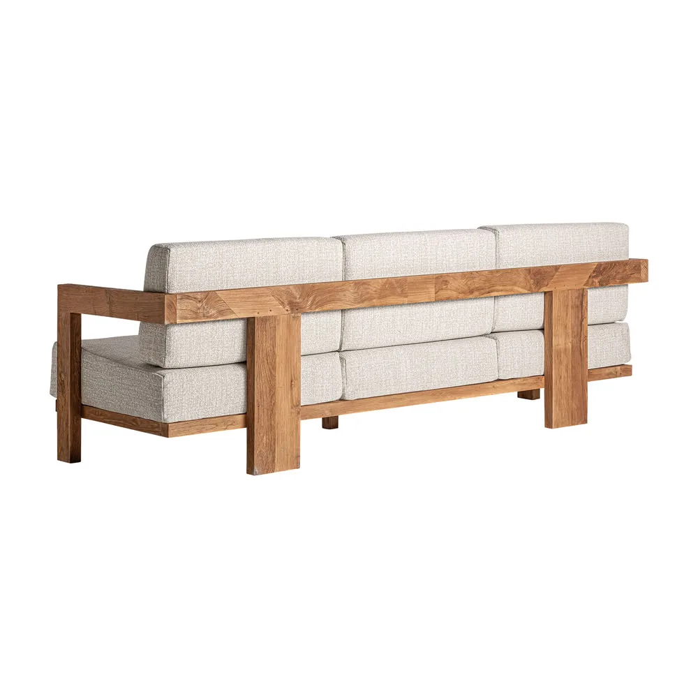 Sofá de exterior de teca reciclada 240 cm Testa - Imagen 7