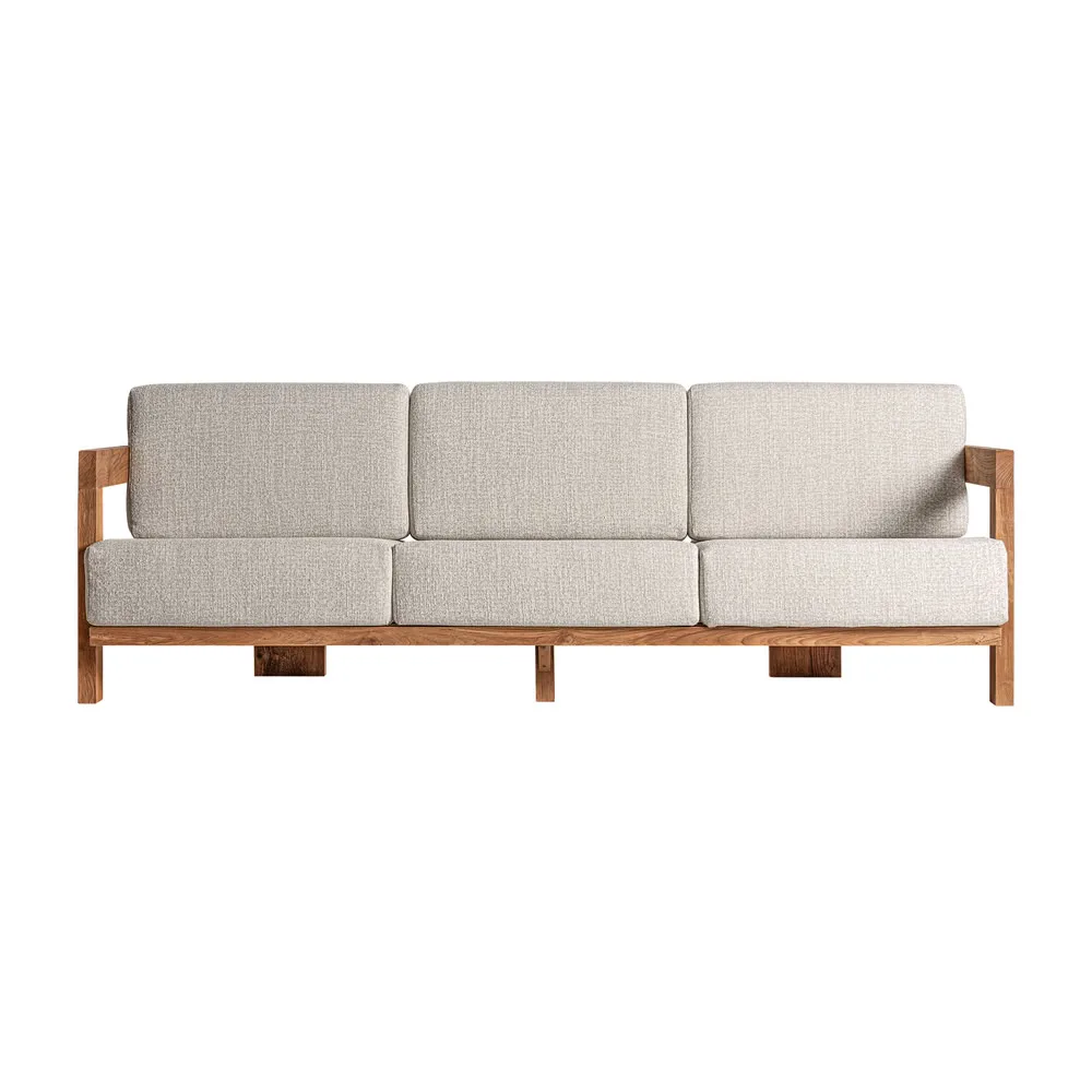 Sofá de exterior de teca reciclada 240 cm Testa
