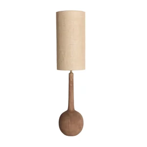 Lámpara Glogow de madera de mango y yute