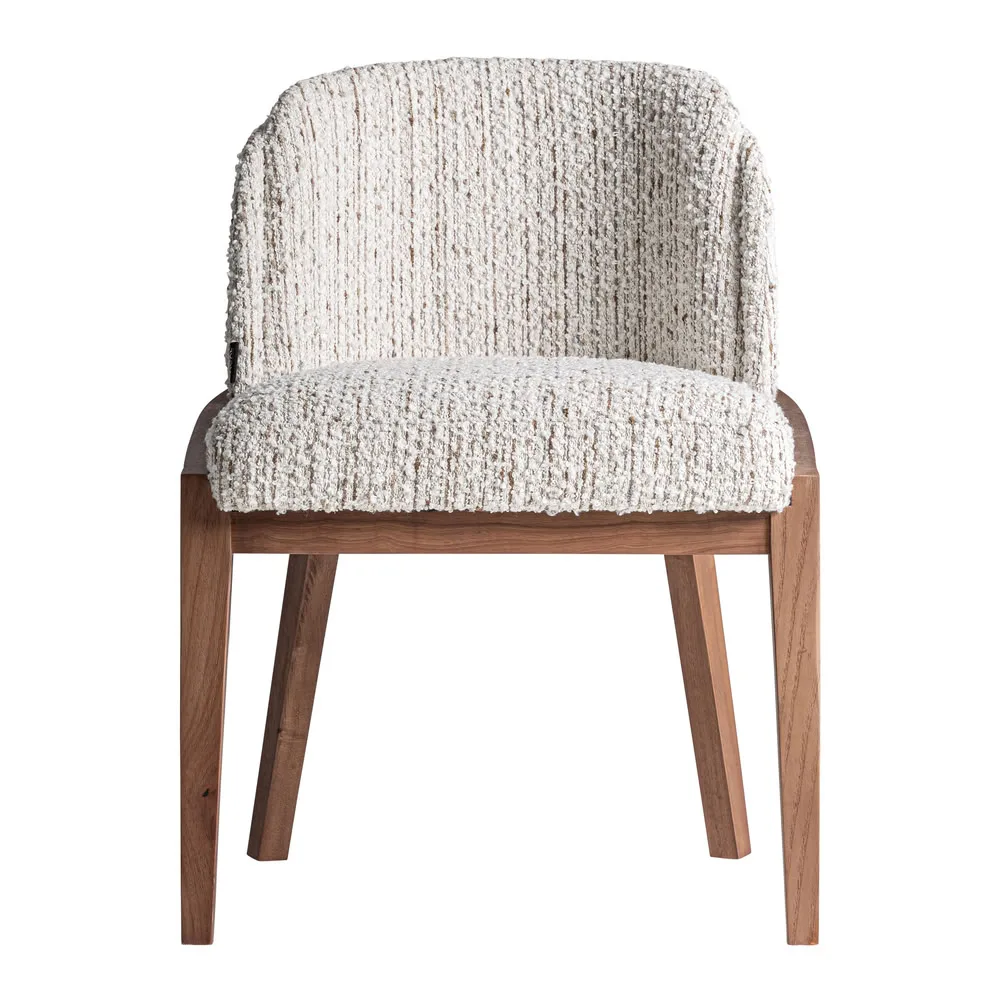 Silla tapizada en beige jaspeado Erbach - Imagen 4