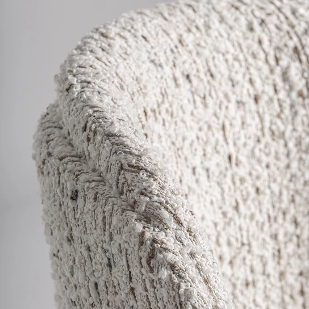 Silla tapizada en beige jaspeado Erbach - Imagen 8