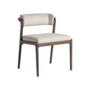 Silla de madera de fresno y tapizado beige Jerzen
