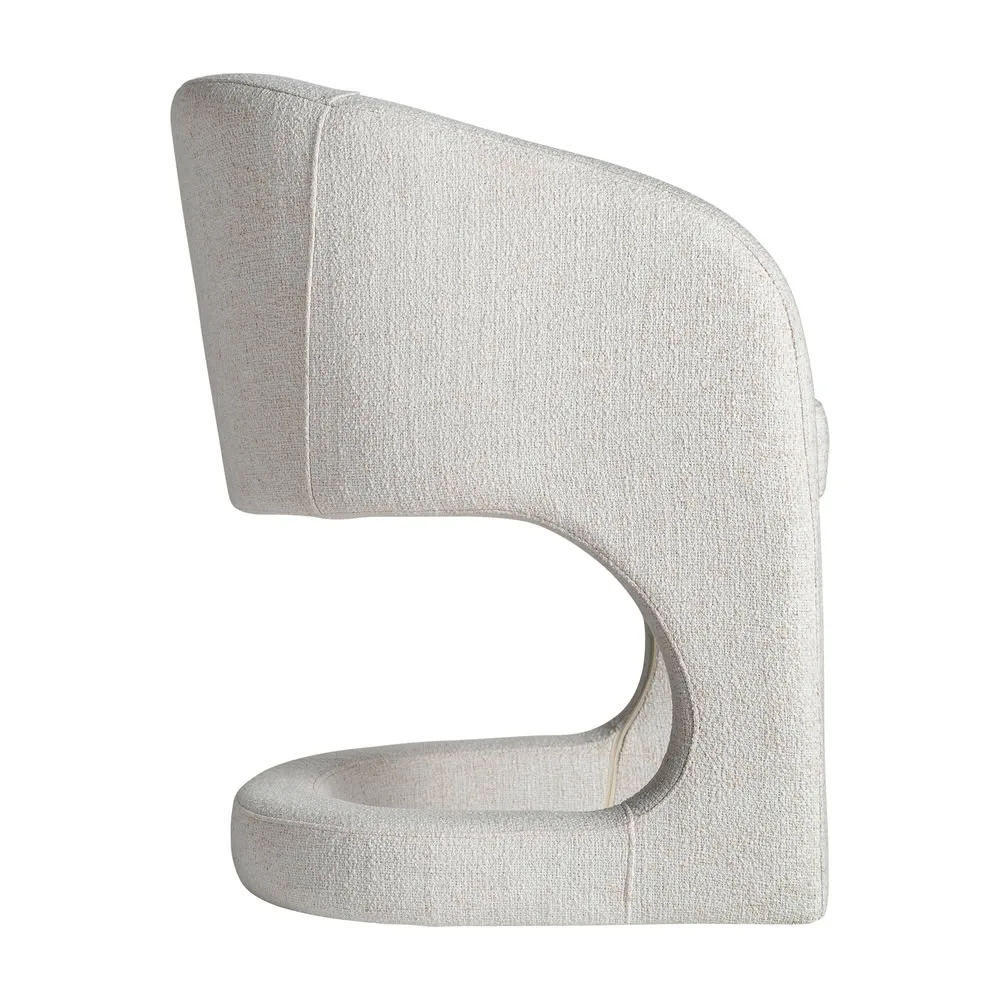 Sillón tapizado blanco roto con estructura de hierro Bilais - Imagen 5