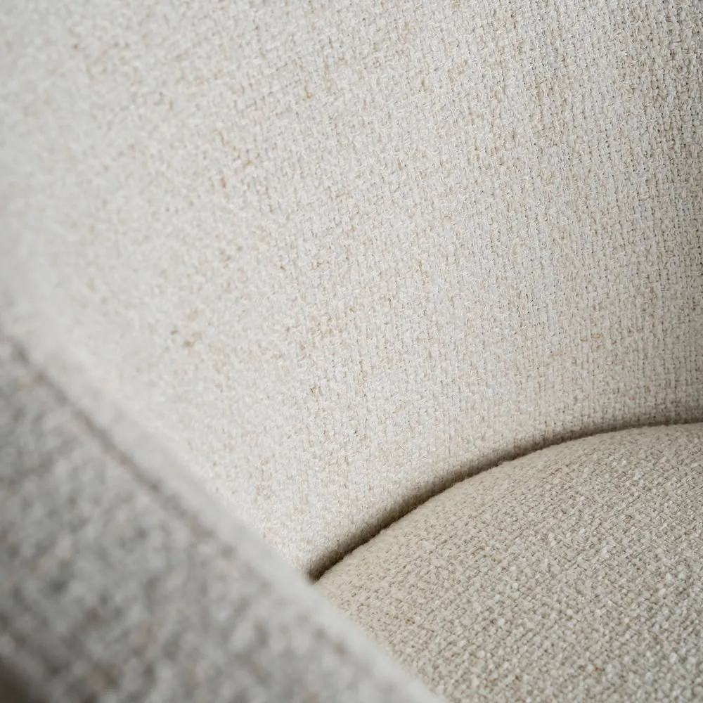 Sillón tapizado blanco roto con estructura de hierro Bilais - Imagen 8