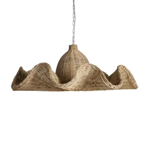Lámpara de colgar estilo boho de ratán Duna