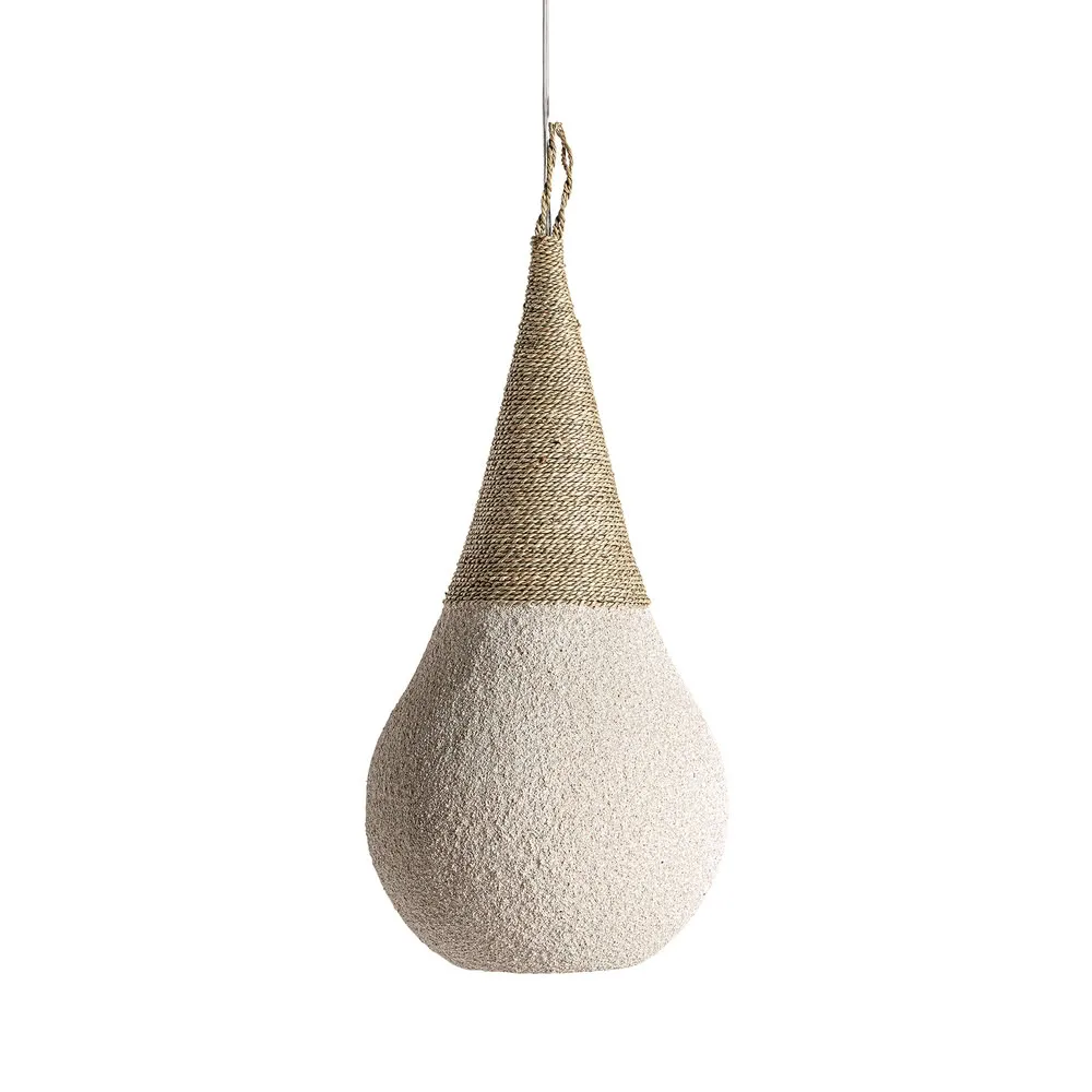 Lámpara de techo de yute y resina Nyland 44 cm