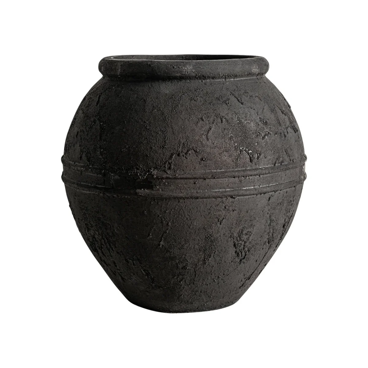 Tinaja de cerámica negra 60 cm Kelyene - Imagen 2