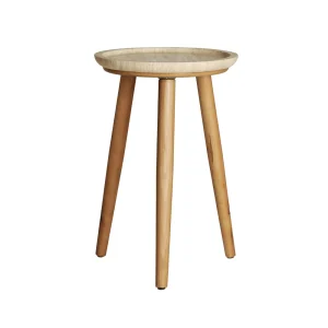 Mesa auxiliar Videix de mármol y madera