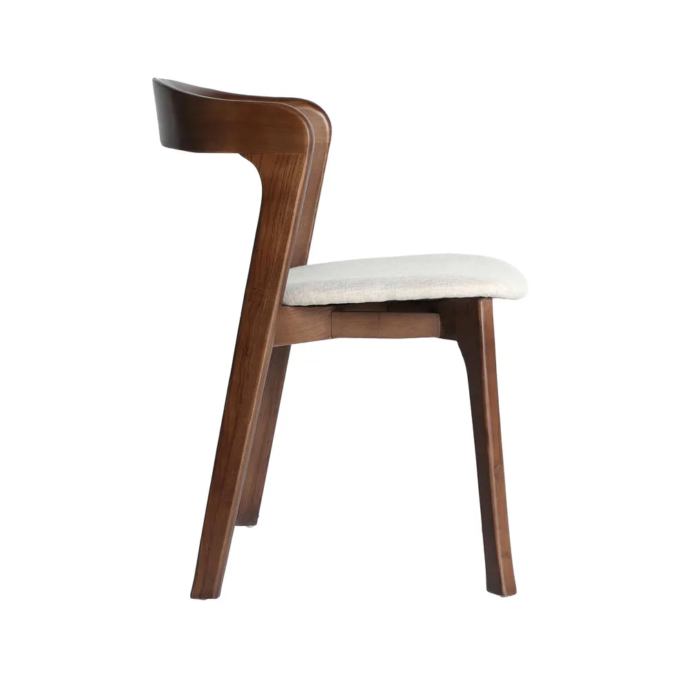 Silla Artix de madera de olmo y lino - Imagen 3