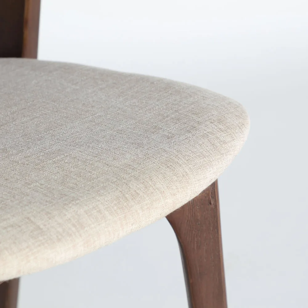 Silla Artix de madera de olmo y lino - Imagen 5