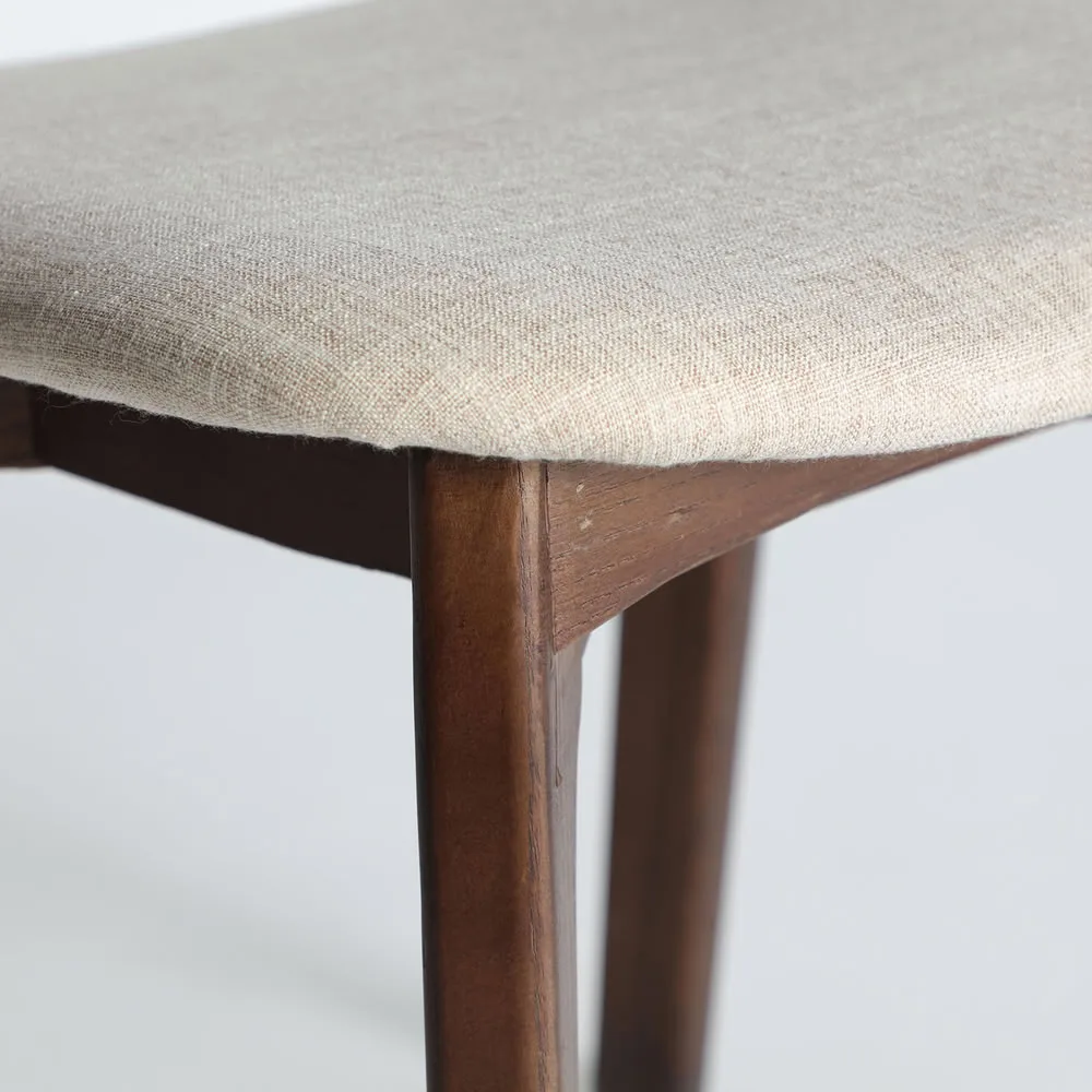 Silla Artix de madera de olmo y lino - Imagen 6