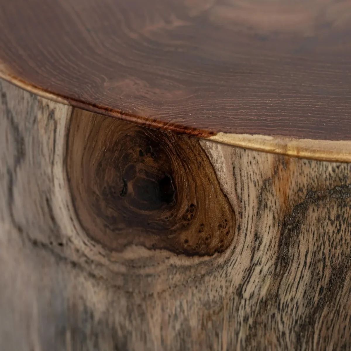 Mesa auxiliar de madera de suar natural Bitche - Imagen 3