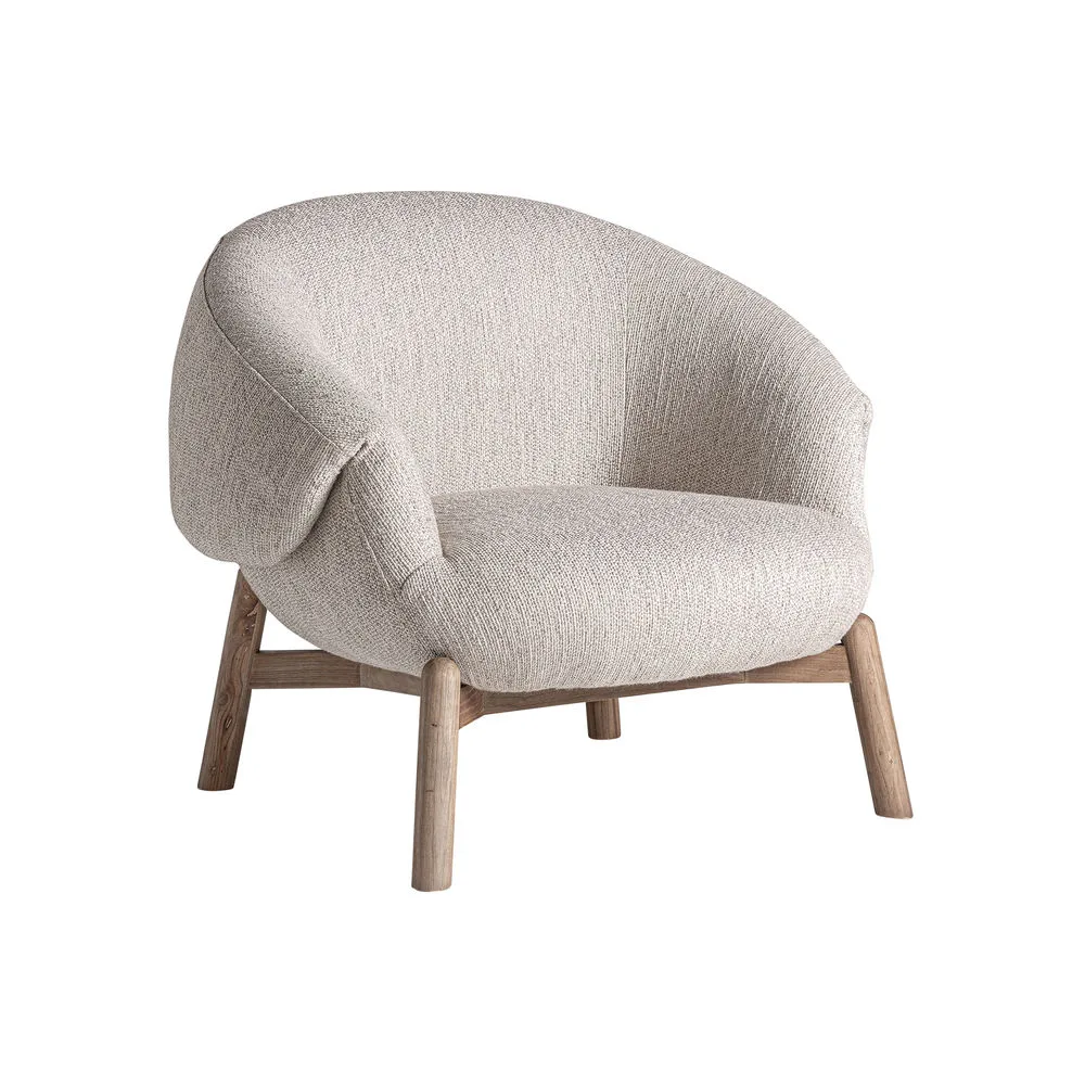 Sillón Jacquard de madera de olmo