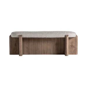 Pie de cama Jacquard de madera de olmo 138 cm