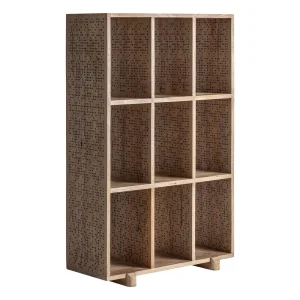 Librería escultórica 157 x 100 cm jacquard de madera