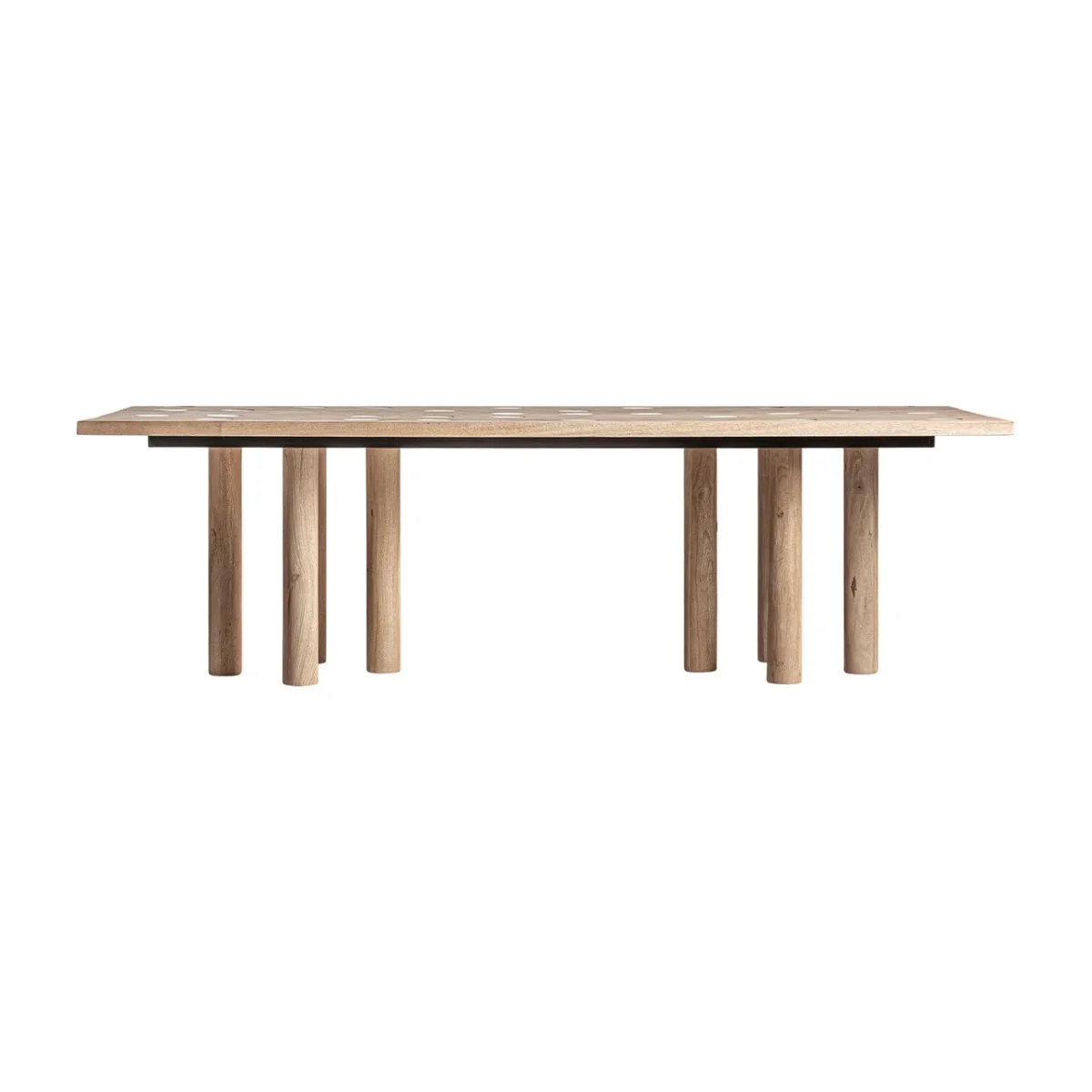 Mesa de comedor de madera y travertino Jacquard 250 cm - Imagen 8