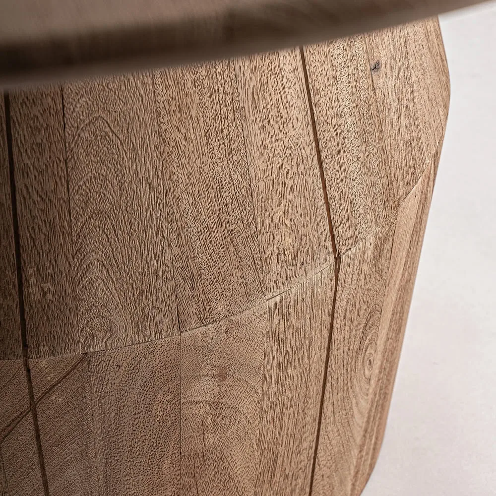 Mesa comedor redonda 130cm de madera Jacquard - Imagen 5