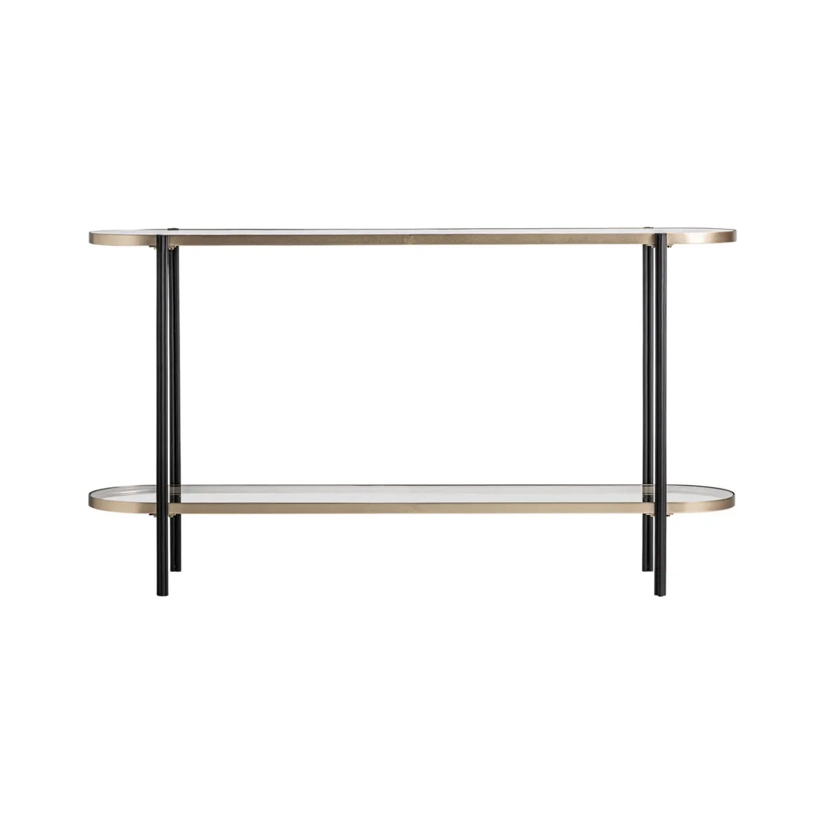 Consola de hierro y cristal Lans 150 cm