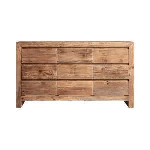 Aparador de madera de pino reciclado 161x48x90 cm Breive