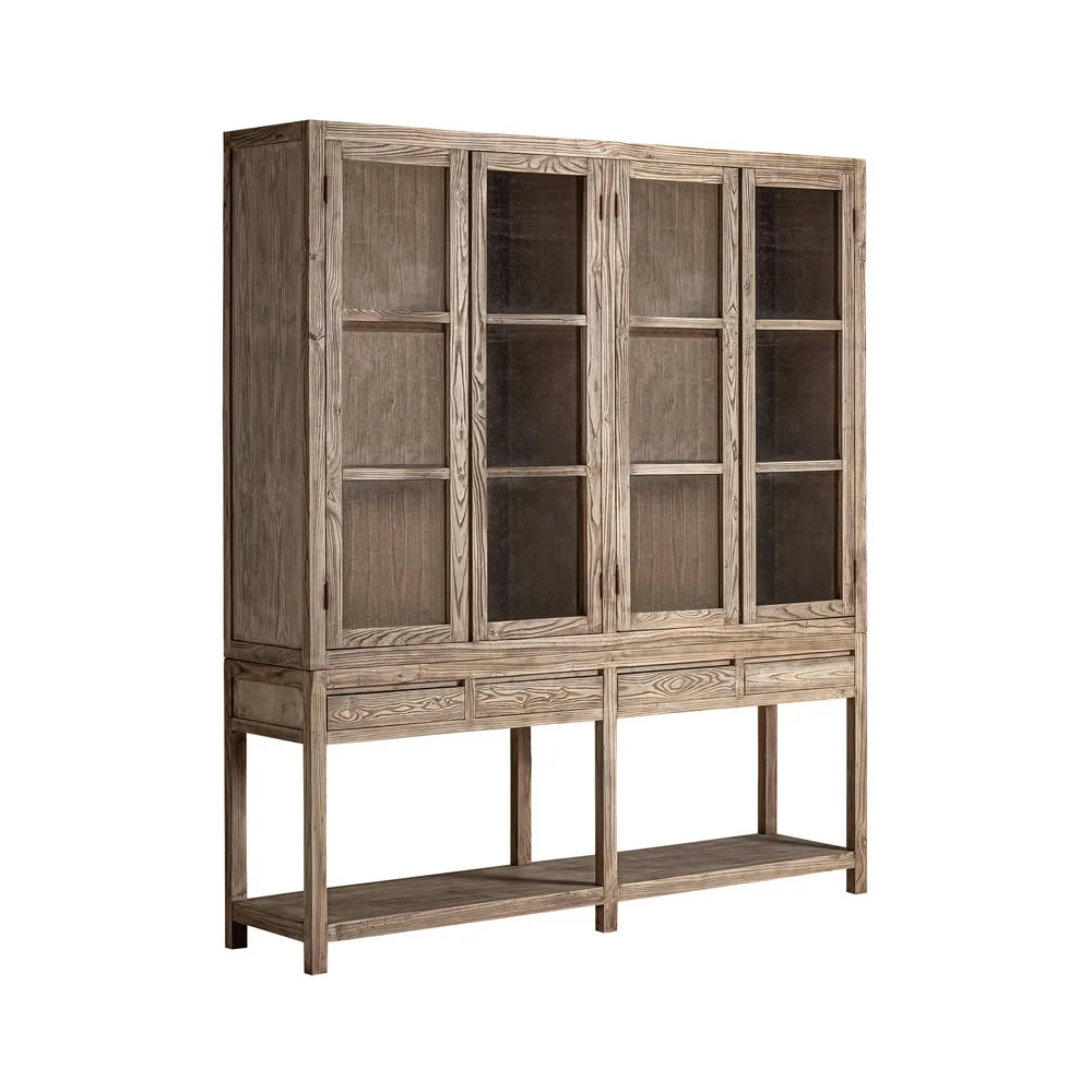 Vitrina de madera de olmo 200 cm Masein - Imagen 3