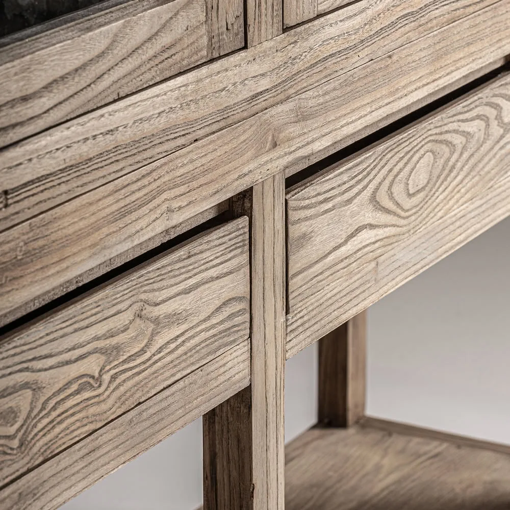 Vitrina de madera de olmo 200 cm Masein - Imagen 6