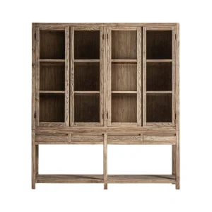 Vitrina de madera de olmo 200 cm Masein