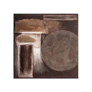 Cuadro lienzo tonos marrones Enzo 141×141 cm