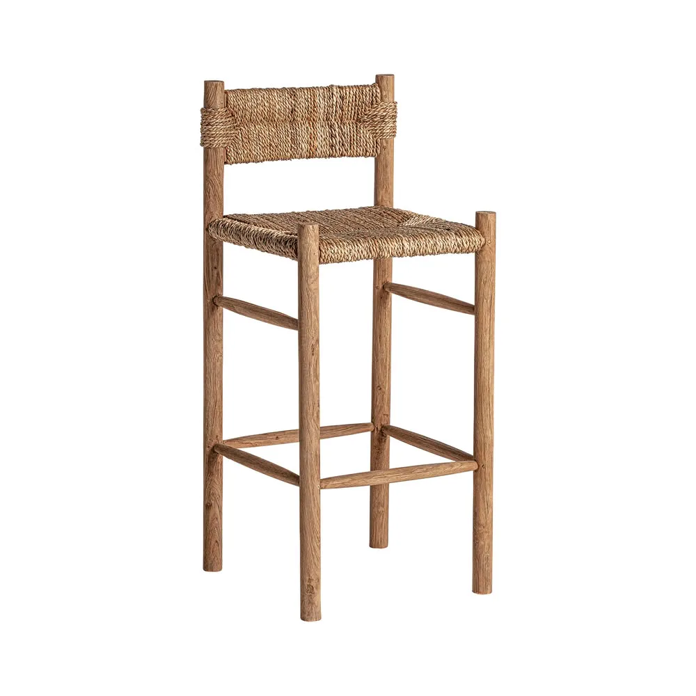 Taburete de madera de teca Voghera
