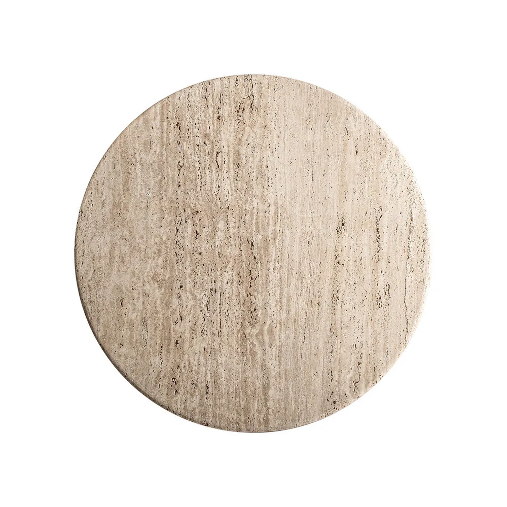 Mesa comedor Varzi de travertino y madera de mango - Imagen 6