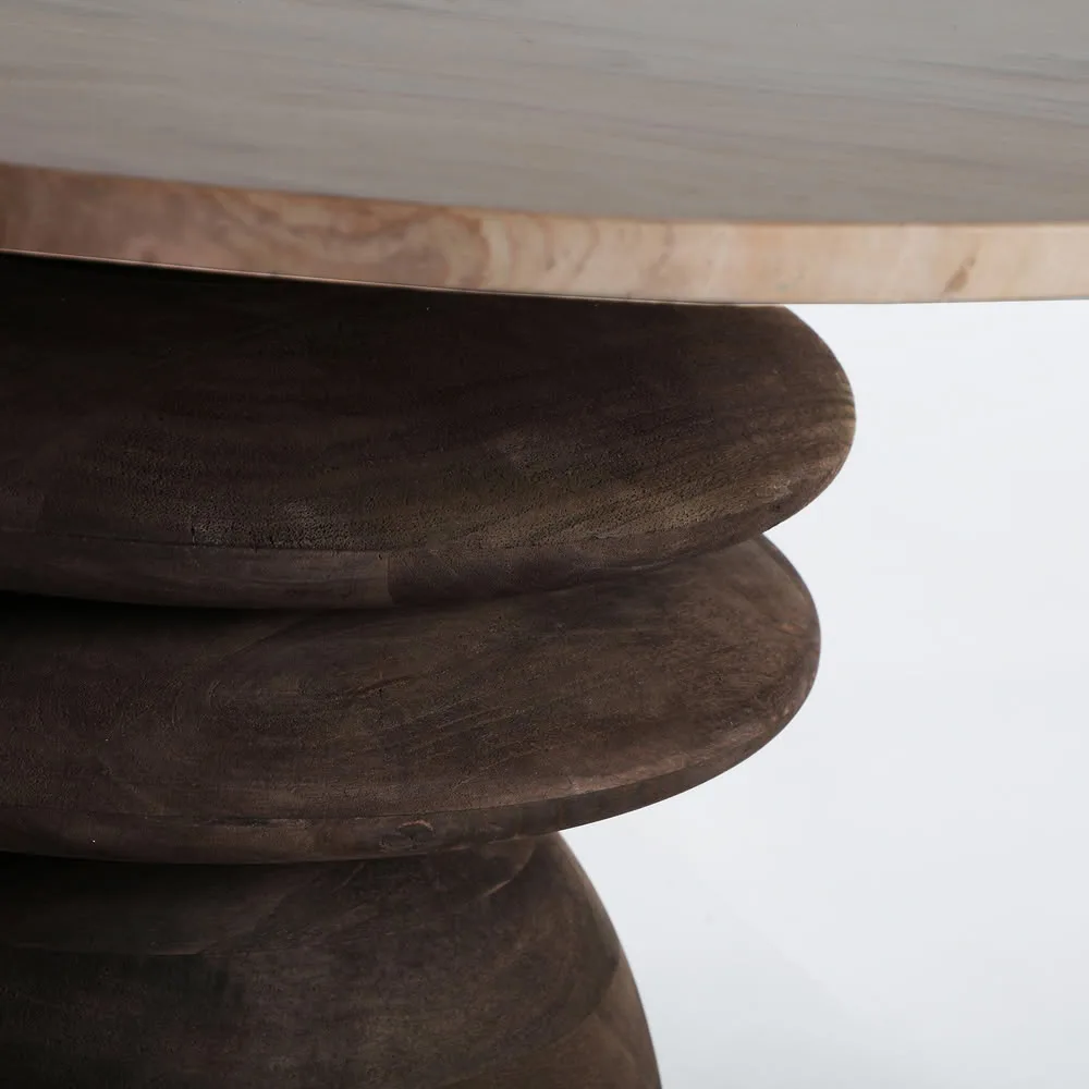 Mesa de centro Vrads de madera de mango y mármol - Imagen 3