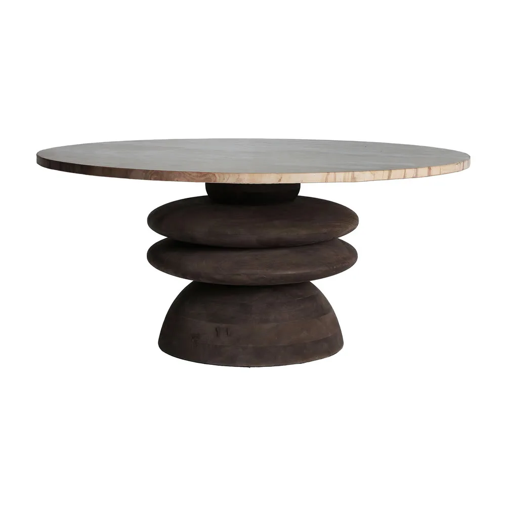 Mesa de centro Vrads de madera de mango y mármol
