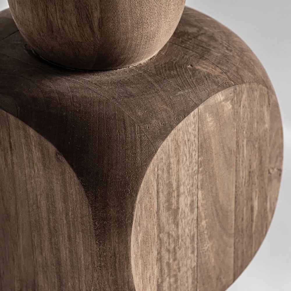 Lámpara de sobremesa Cogne de madera de mango - Imagen 4