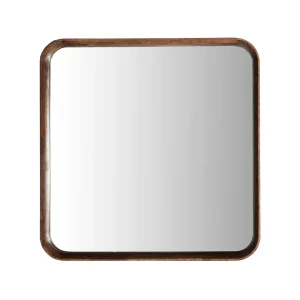 Espejo cuadrado 80 cm de madera Lubeca