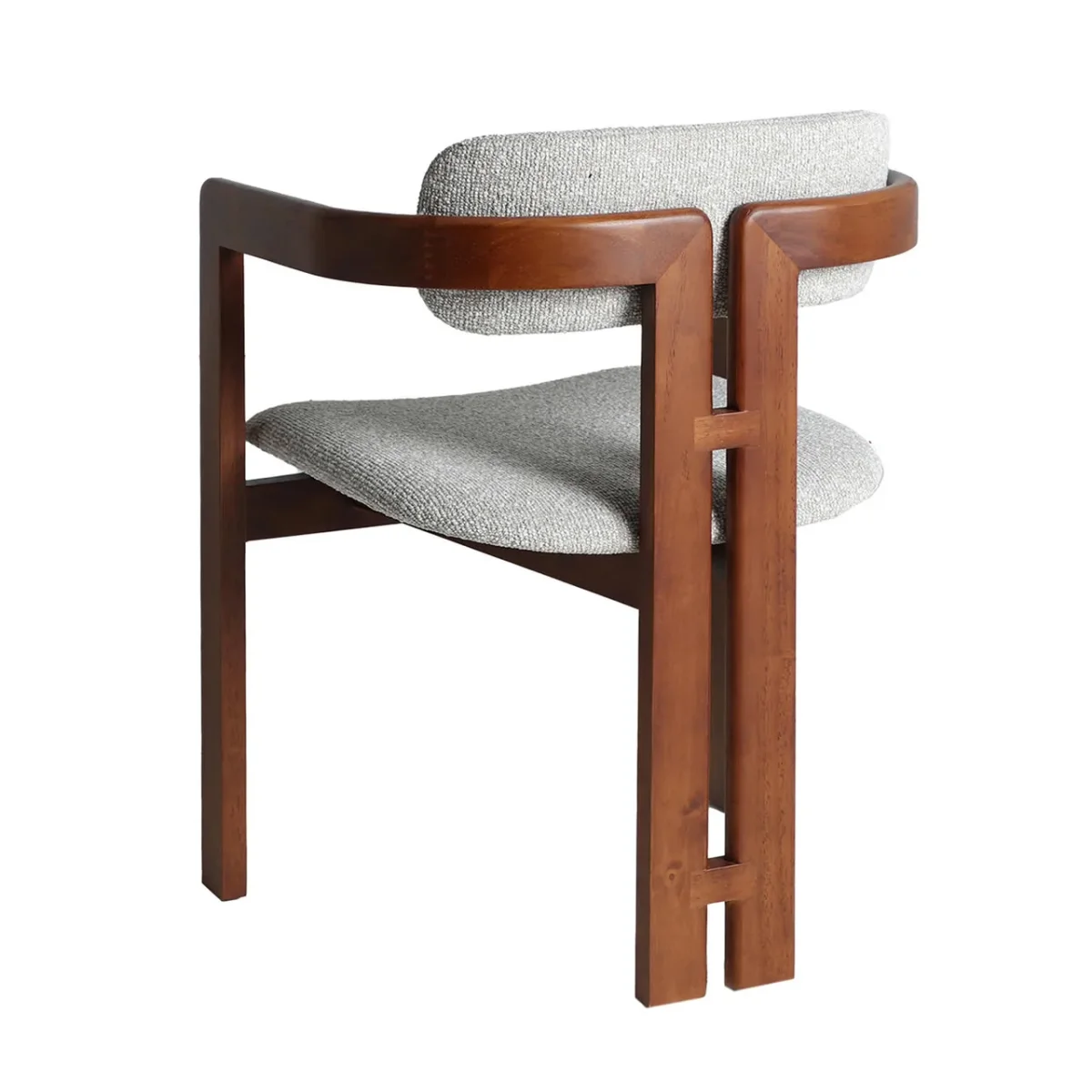 Silla de madera de fresno y tapizado gris Hedel - Imagen 5