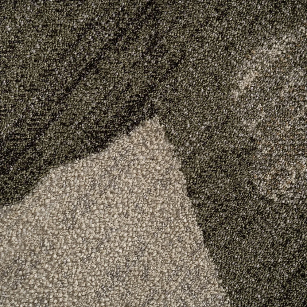 Alfombra de poliéster beige y verde 340×240 cm Dunia - Imagen 3