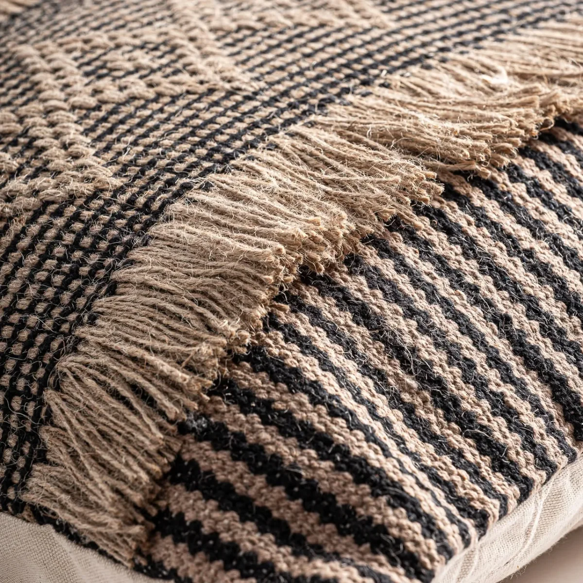 Cojín de yute boho Blahir - Imagen 5