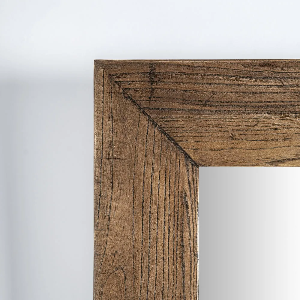 Espejo de madera de olmo cuadrado 140 cm Norvik - Imagen 5