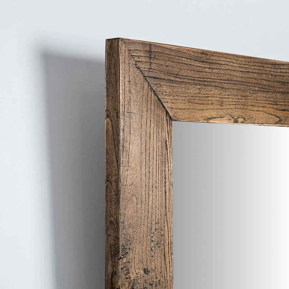 Espejo de madera de olmo cuadrado 140 cm Norvik - Imagen 4